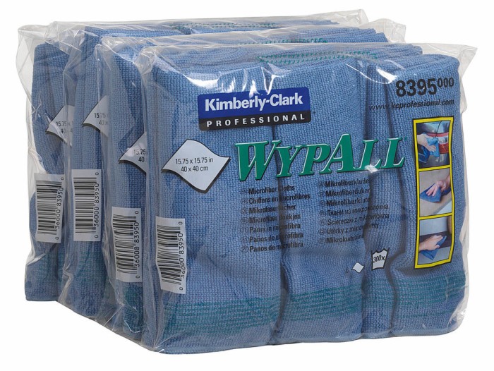 8395 Протирочный материал из микрофибры WypAll Microfibre Cloth, 40 × 40 см, синий, 290 г/м², 1 шт